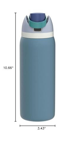 FreeSip Insulated Stainless Steel Water Bottle with Straw for Sports, Travel, and School BPA-Free Sports Water Bottle, 40 oz, Iced Breeze