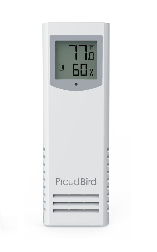 Weather Station Wireless Indoor Outdoor Thermometer, Wide Viewing Angle Home Weather Stations, Colorful Large 7.6" Display, Atomic Clock Weather Forecast Adjustable Backlight, Black