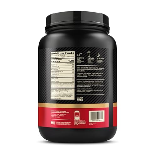 Optimum Nutrition Gold Standard 100% Whey Protein Powder, Double Rich Chocolate, 2 Pound (Packaging May Vary)