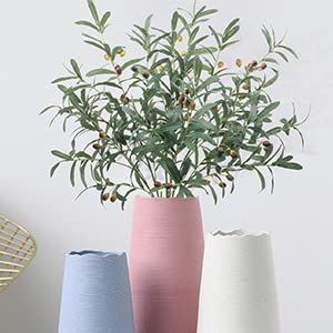 SHACOS 4 PCS 28 inch Artificial Olive Branches Greenery Stems for Vases Olive Stems with Olives Faux Olive Tree Branch for Home Wedding Shop Office Garden Decor DIY Floral Crafts