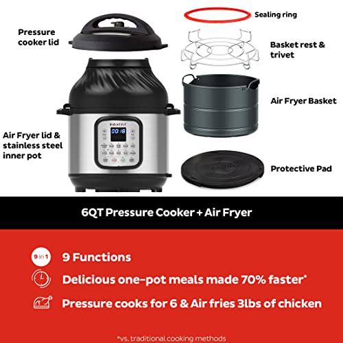 Instant Pot Pro Crisp 11-in-1 Air Fryer and Electric Pressure Cooker Combo with Multicooker Lids that Air Fries, Steams, Slow Cooks, Sautés, Dehydrates, & More, Free App With Over 800 Recipes, 8 Quart