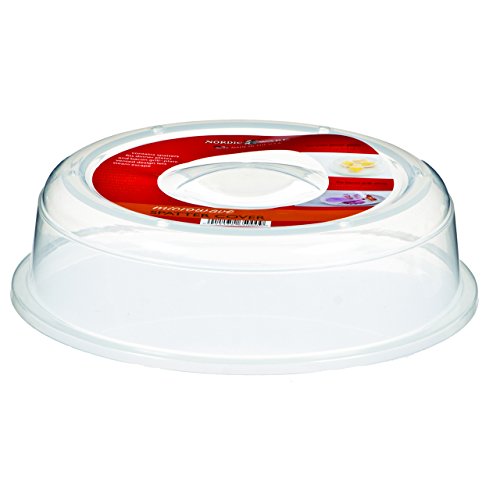 Nordic Ware BPA-free and Melamine Free Plastic Splatter Microwave Cover, 10-Inch (Set of 2), Clear