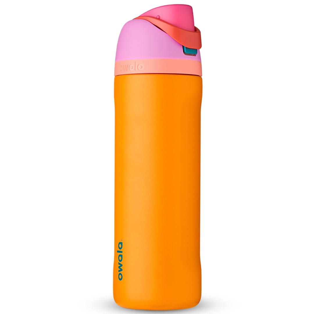 FreeSip Insulated Stainless Steel Water Bottle with Straw for Sports, Travel, and School BPA-Free Sports Water Bottle, 40 oz, Iced Breeze
