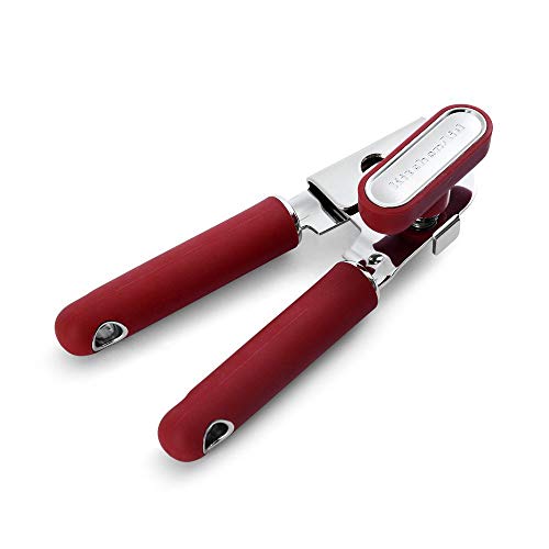 KitchenAid Classic Multifunction Can Opener and Bottle Opener Easy to Use, Razor Sharp Stainless Steel Cutting Wheel, Soft Ergonomic Handles, Black