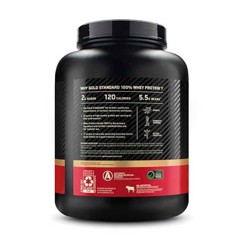 Optimum Nutrition Gold Standard 100% Whey Protein Powder, Double Rich Chocolate, 2 Pound (Packaging May Vary)