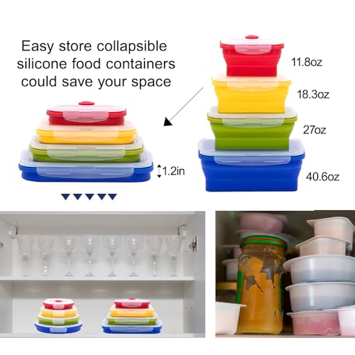 Collapsible Silicone Food Storage Container Set (INDIGO)