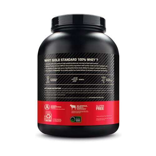 Optimum Nutrition Gold Standard 100% Whey Protein Powder, Double Rich Chocolate, 2 Pound (Packaging May Vary)