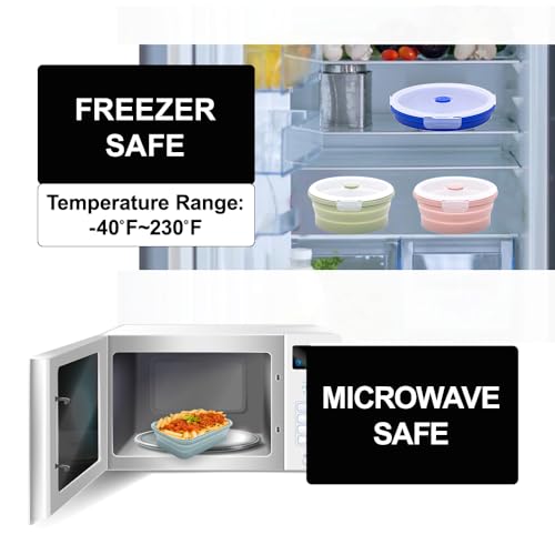 Collapsible Silicone Food Storage Container Set (INDIGO)
