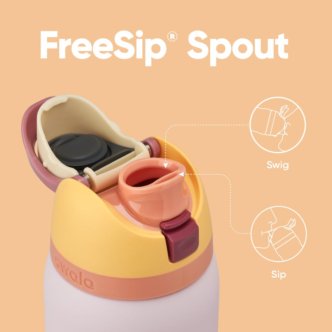 FreeSip Insulated Stainless Steel Water Bottle with Straw for Sports, Travel, and School BPA-Free Sports Water Bottle, 40 oz, Iced Breeze