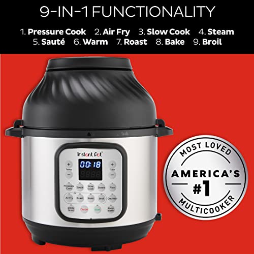 Instant Pot Pro Crisp 11-in-1 Air Fryer and Electric Pressure Cooker Combo with Multicooker Lids that Air Fries, Steams, Slow Cooks, Sautés, Dehydrates, & More, Free App With Over 800 Recipes, 8 Quart