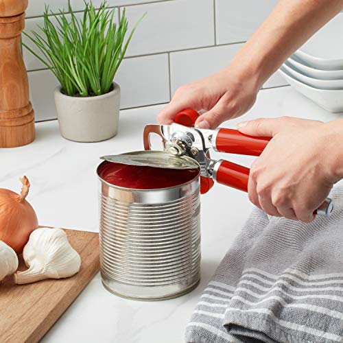 KitchenAid Classic Multifunction Can Opener and Bottle Opener Easy to Use, Razor Sharp Stainless Steel Cutting Wheel, Soft Ergonomic Handles, Black