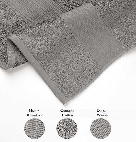 Luxury Extra Large Oversized Bath Towels | Hotel Quality Towels | 650 GSM | Soft Combed Cotton Towels for Bathroom | Thick & Fluffy Bath Sheets | White - 4 Pack