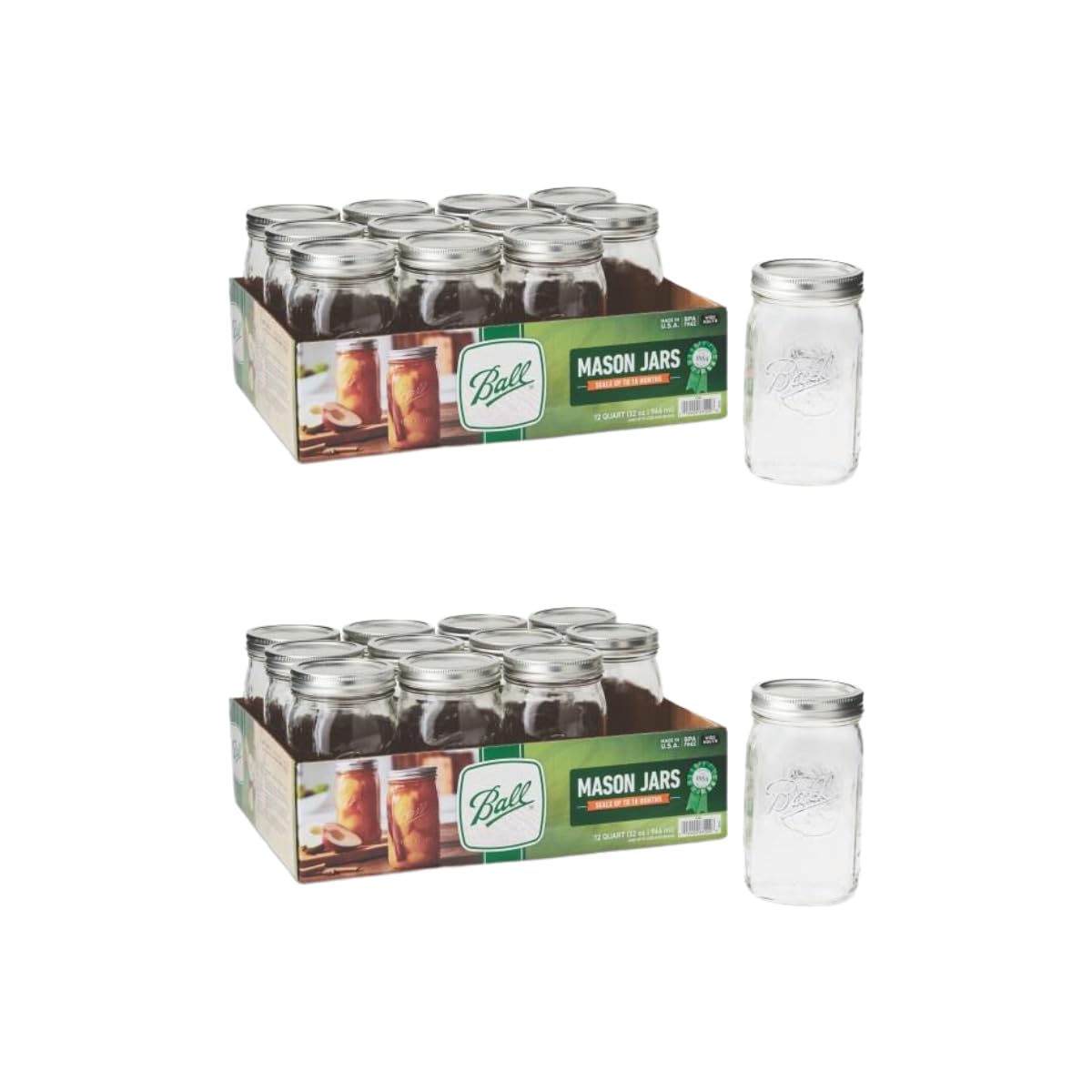 Ball Mason 4oz Quilted Jelly Jars with Lids and Bands, Set of 12
