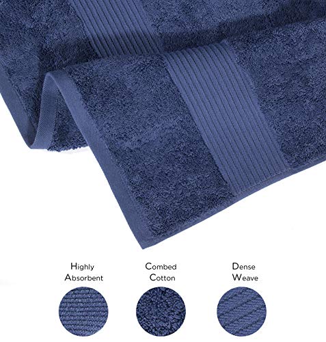 Luxury Extra Large Oversized Bath Towels | Hotel Quality Towels | 650 GSM | Soft Combed Cotton Towels for Bathroom | Thick & Fluffy Bath Sheets | White - 4 Pack