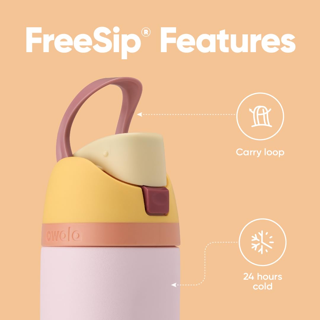FreeSip Insulated Stainless Steel Water Bottle with Straw for Sports, Travel, and School BPA-Free Sports Water Bottle, 40 oz, Iced Breeze