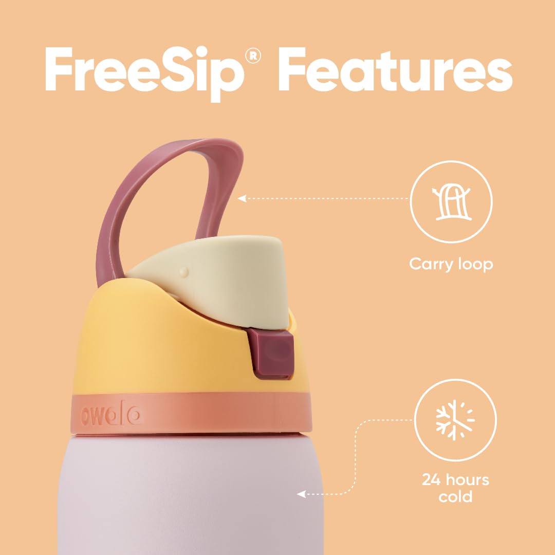 FreeSip Insulated Stainless Steel Water Bottle with Straw for Sports, Travel, and School BPA-Free Sports Water Bottle, 40 oz, Iced Breeze