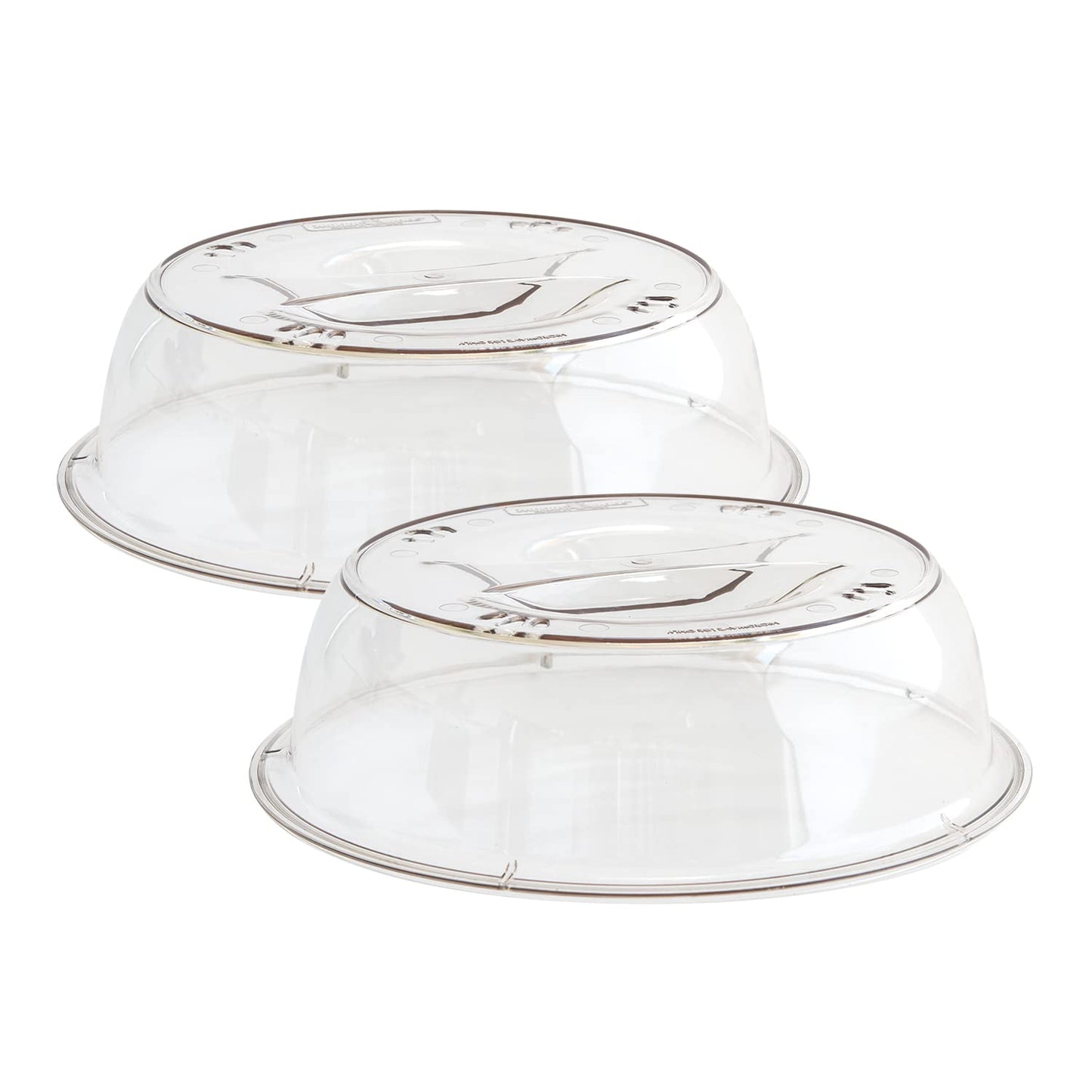 Nordic Ware BPA-free and Melamine Free Plastic Splatter Microwave Cover, 10-Inch (Set of 2), Clear