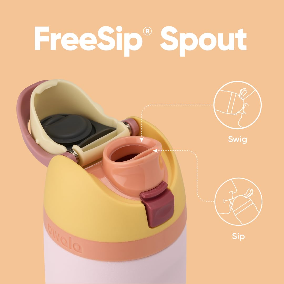 FreeSip Insulated Stainless Steel Water Bottle with Straw for Sports, Travel, and School BPA-Free Sports Water Bottle, 40 oz, Iced Breeze