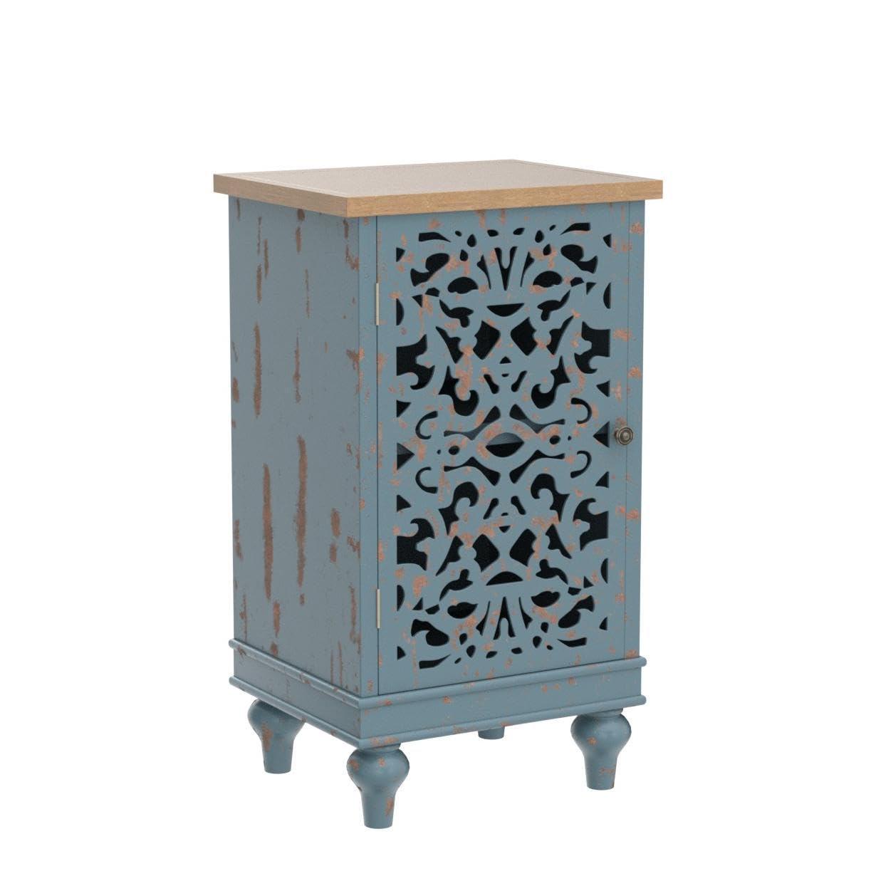 Sophia & William Tall Storage Cabinet 47.4", Decorative 2-Door Tall Accent Cabinet, for Living Room, Dining Room, White