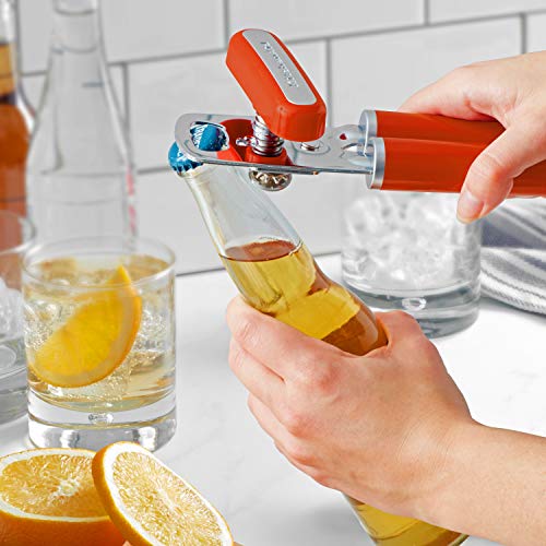 KitchenAid Classic Multifunction Can Opener and Bottle Opener Easy to Use, Razor Sharp Stainless Steel Cutting Wheel, Soft Ergonomic Handles, Black