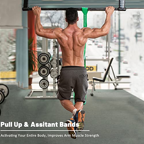 Resistance Bands, Pull Up Assist Bands - Workout Bands, Eexercise Bands, Long Resistance Bands Set for Working Out, Fitness, Training, Physical Therapy for Men Women