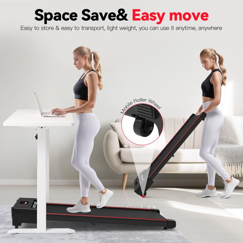 Sperax Walking Vibration Pad with APP, 3 in 1 Under Desk Treadmill, 2.5HP Low Noise Walking Treadmill Pad with Remote Control,Portable Treadmills for Home Office