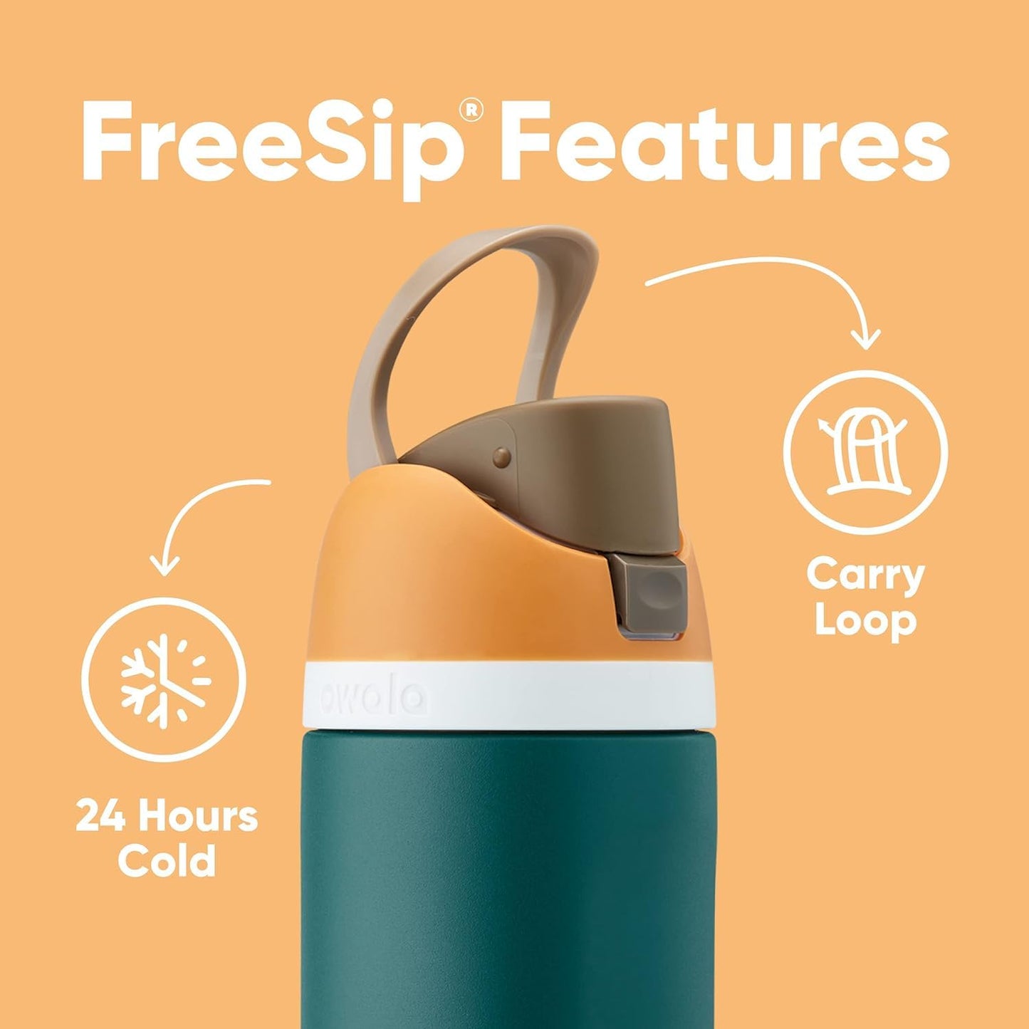 FreeSip Insulated Stainless Steel Water Bottle with Straw for Sports, Travel, and School BPA-Free Sports Water Bottle, 40 oz, Iced Breeze