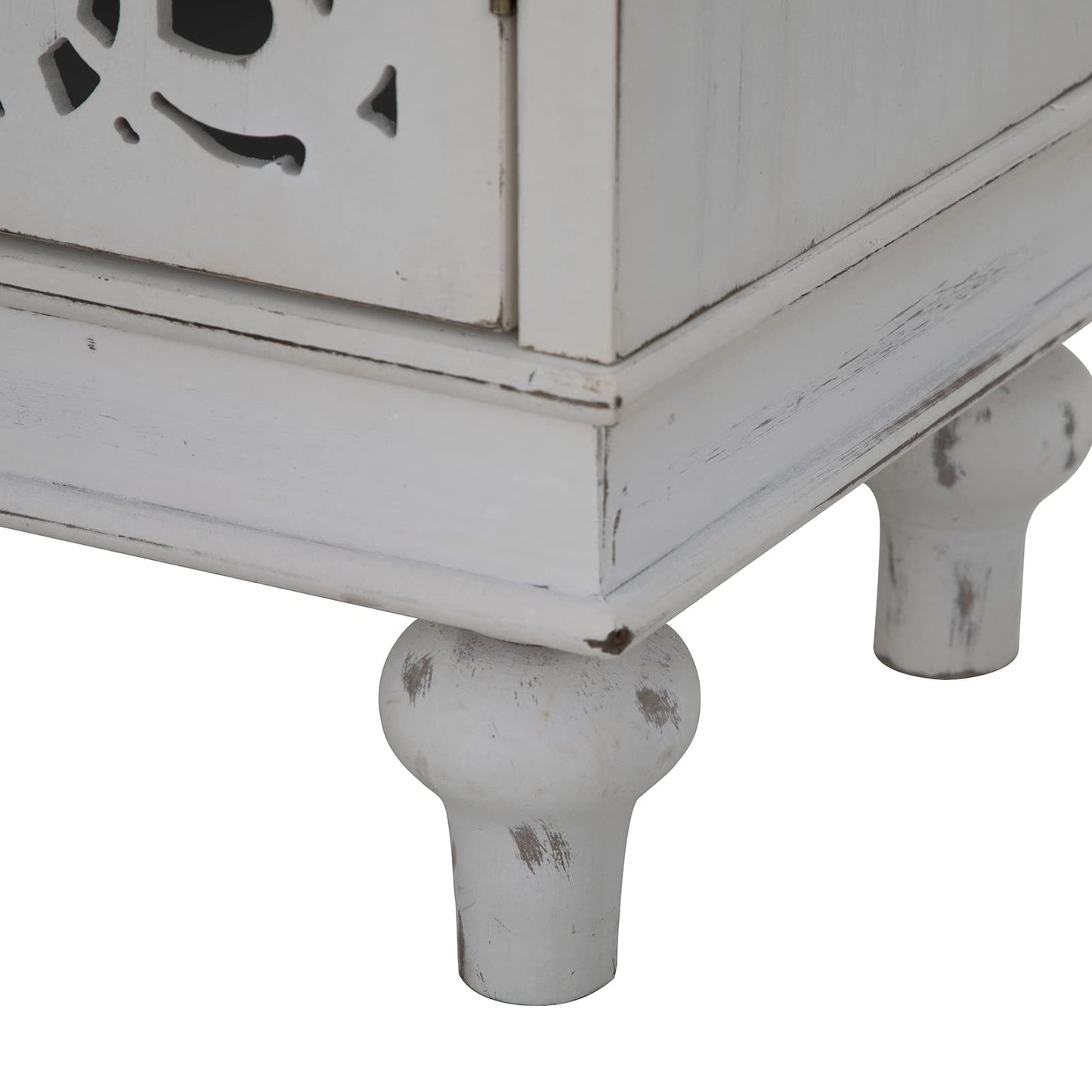 Sophia & William Tall Storage Cabinet 47.4", Decorative 2-Door Tall Accent Cabinet, for Living Room, Dining Room, White