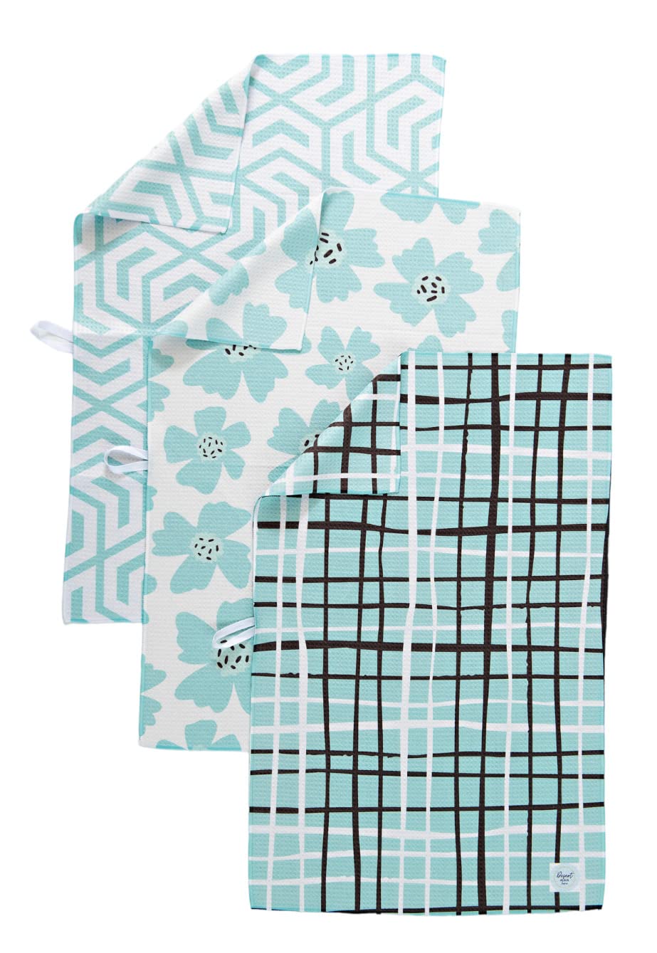 || 3 Pack|| Not Your Ordinary Dish Towels || Waffle Weave Microfiber || Tea Towels || Highly Absorbent || Hanging Loop || Dish Cloths || Modern || Designer Prints (Easter Bows)