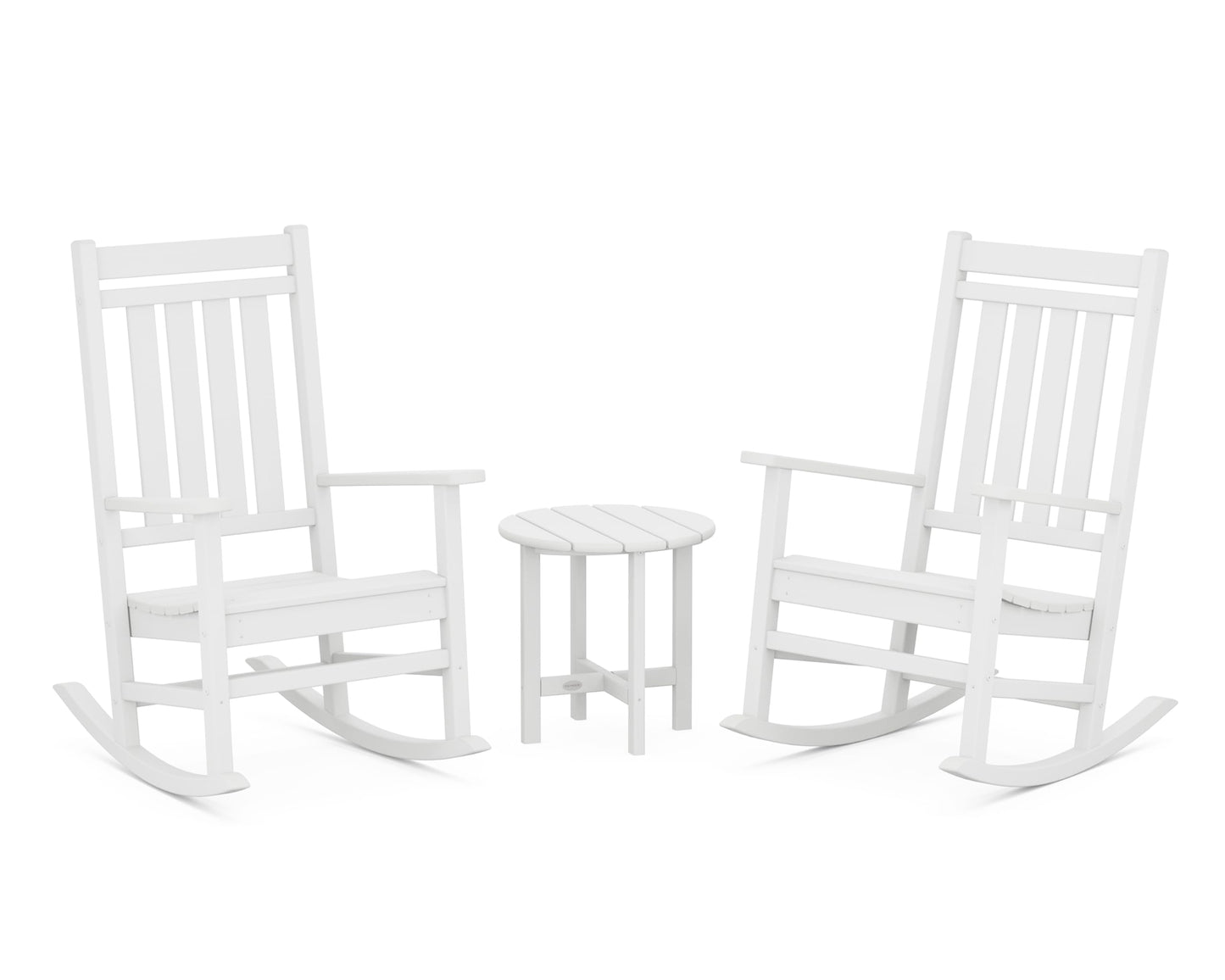 POLYWOOD® Estate 3-Piece Rocking Chair Set, Black