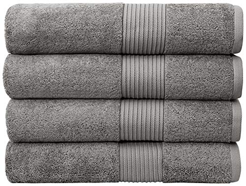 Luxury Extra Large Oversized Bath Towels | Hotel Quality Towels | 650 GSM | Soft Combed Cotton Towels for Bathroom | Thick & Fluffy Bath Sheets | White - 4 Pack