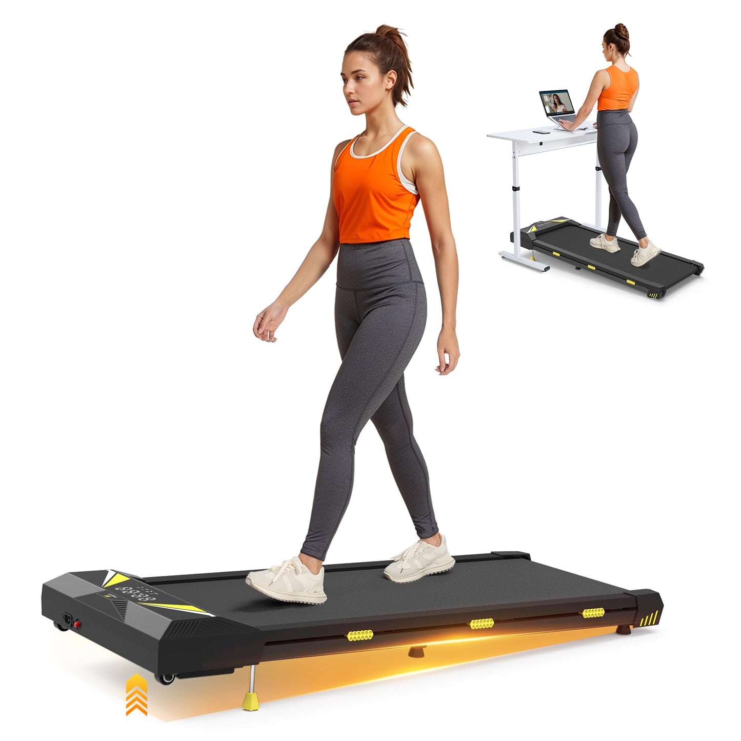 Sperax Walking Vibration Pad with APP, 3 in 1 Under Desk Treadmill, 2.5HP Low Noise Walking Treadmill Pad with Remote Control,Portable Treadmills for Home Office