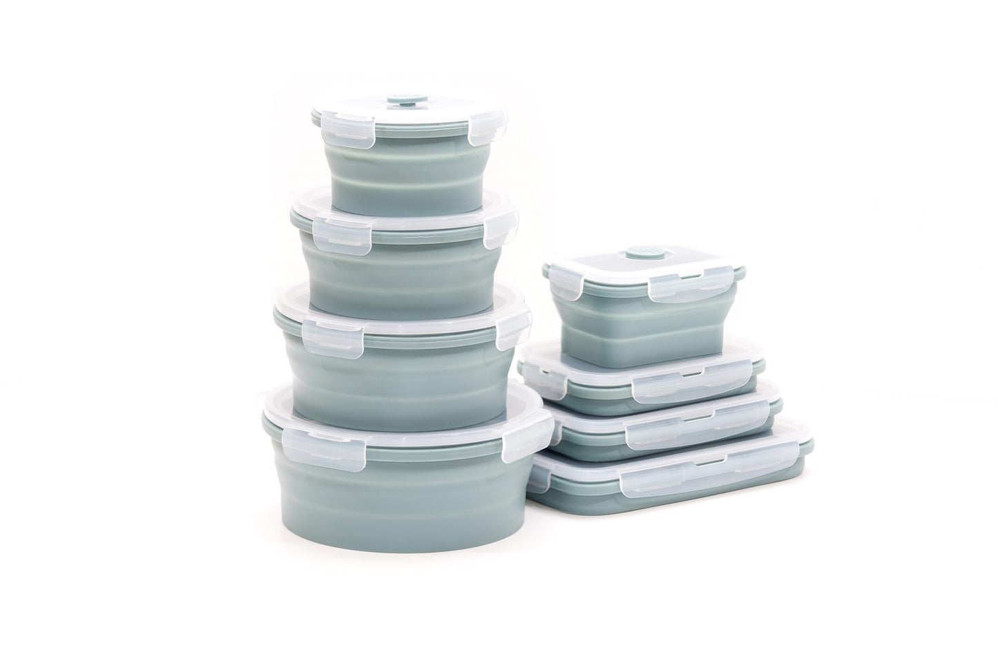 Collapsible Silicone Food Storage Container Set (INDIGO)
