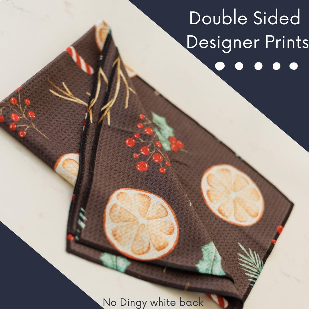 || 3 Pack|| Not Your Ordinary Dish Towels || Waffle Weave Microfiber || Tea Towels || Highly Absorbent || Hanging Loop || Dish Cloths || Modern || Designer Prints (Easter Bows)