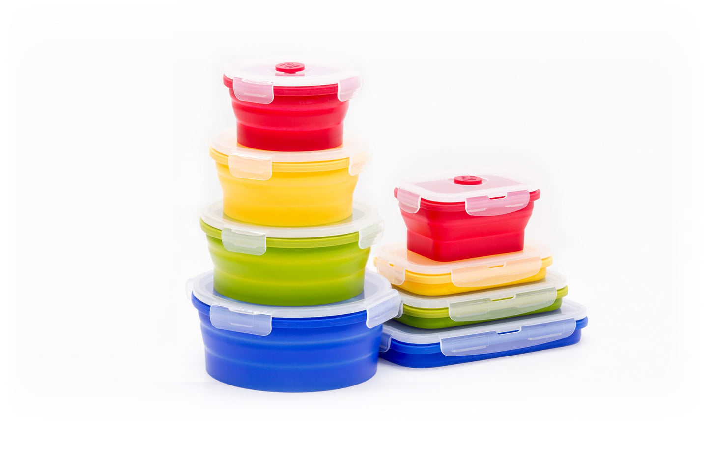 Collapsible Silicone Food Storage Container Set (INDIGO)
