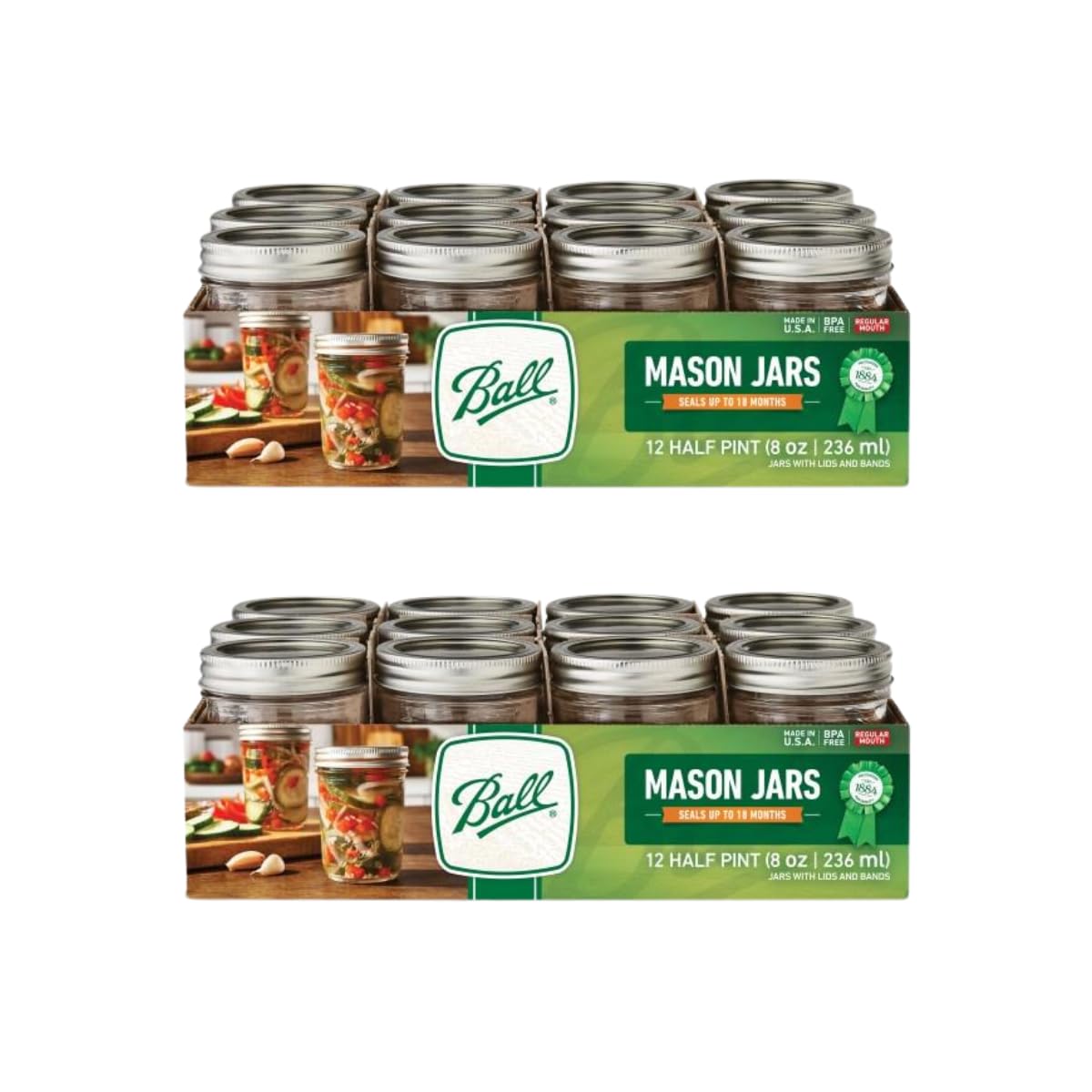 Ball Mason 4oz Quilted Jelly Jars with Lids and Bands, Set of 12