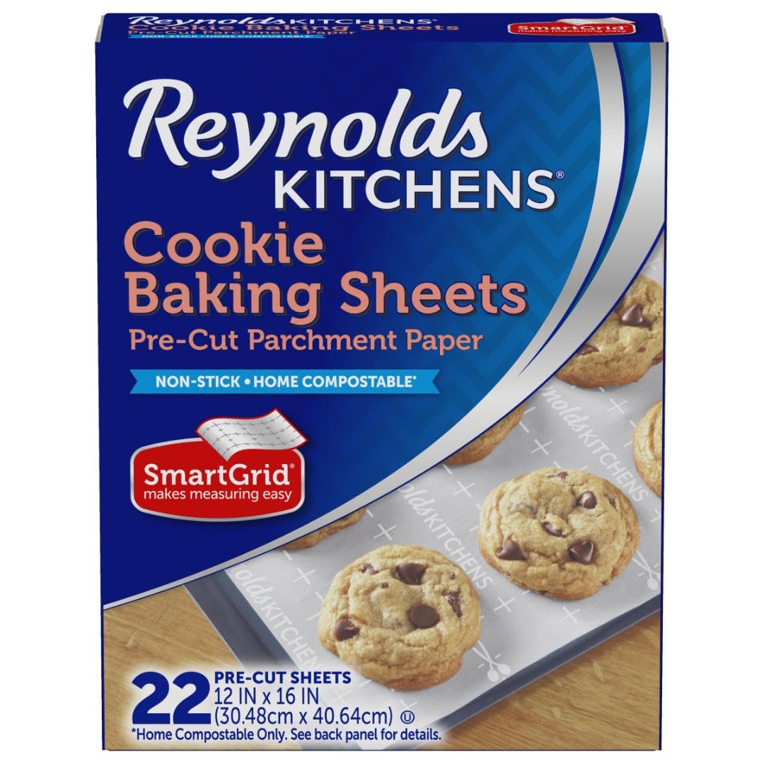 Reynolds Kitchens Air Fryer Liners Disposable, Unbleached Parchment Paper Sheets, 50 Count