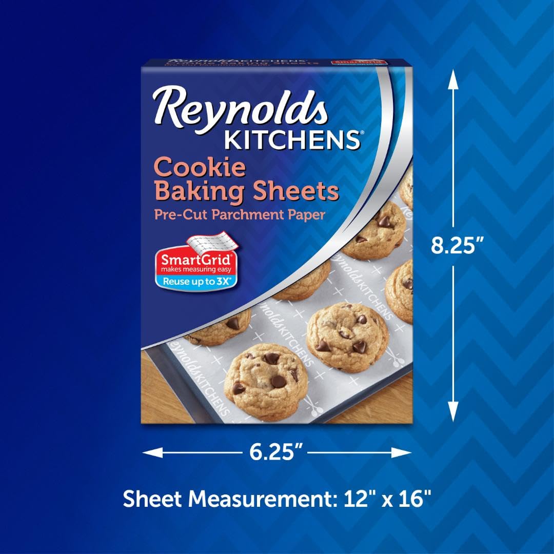 Reynolds Kitchens Air Fryer Liners Disposable, Unbleached Parchment Paper Sheets, 50 Count