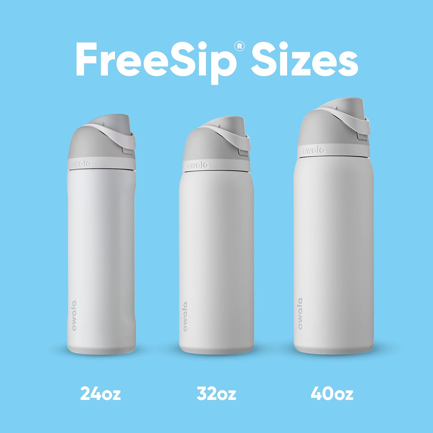FreeSip Insulated Stainless Steel Water Bottle with Straw for Sports, Travel, and School BPA-Free Sports Water Bottle, 40 oz, Iced Breeze