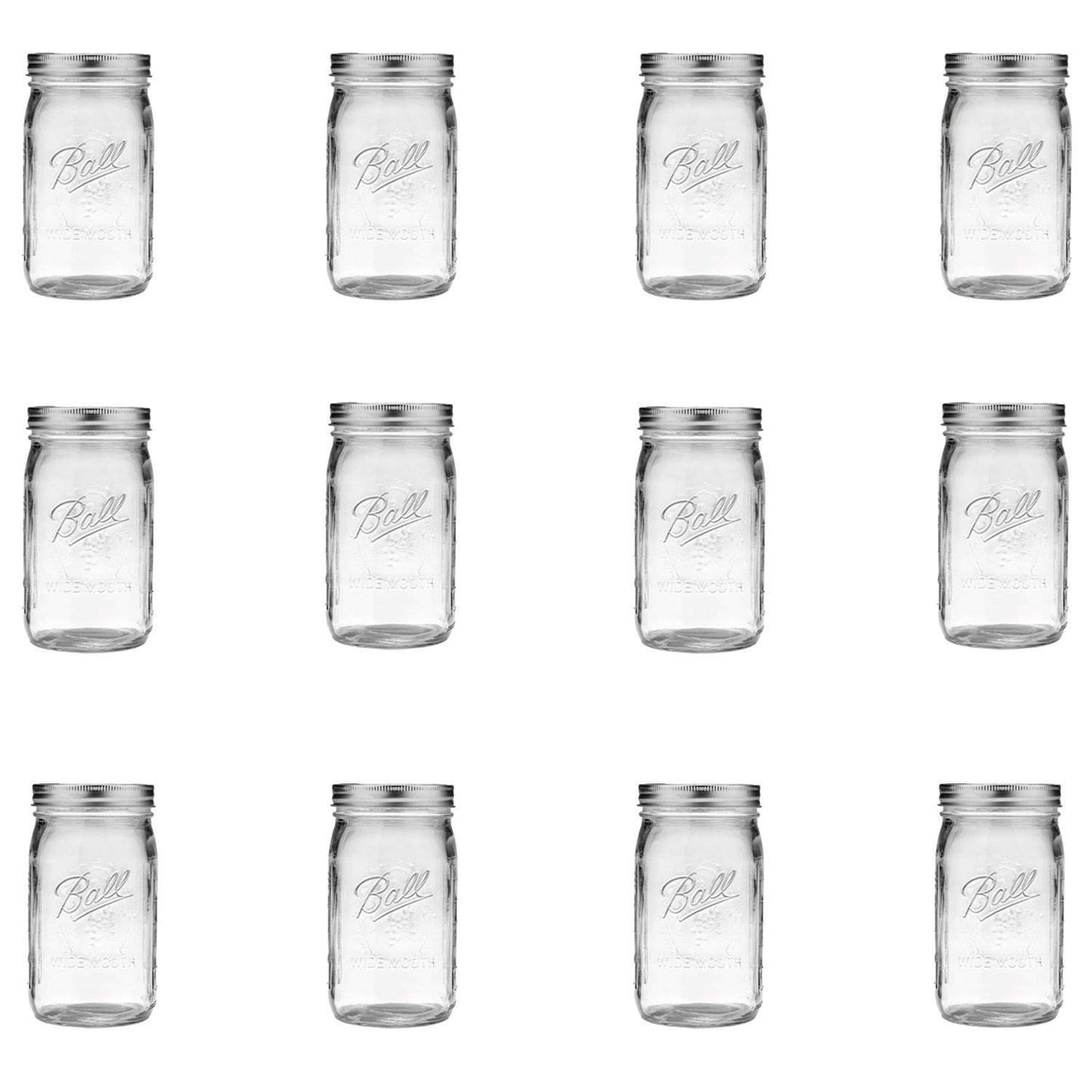 Ball Mason 4oz Quilted Jelly Jars with Lids and Bands, Set of 12