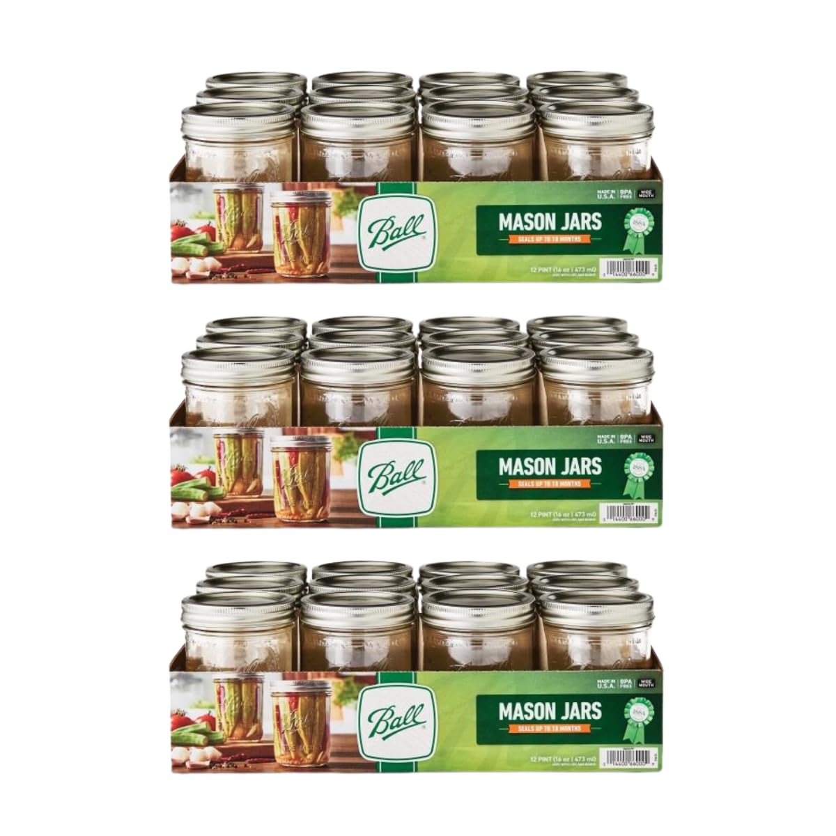 Ball Mason 4oz Quilted Jelly Jars with Lids and Bands, Set of 12