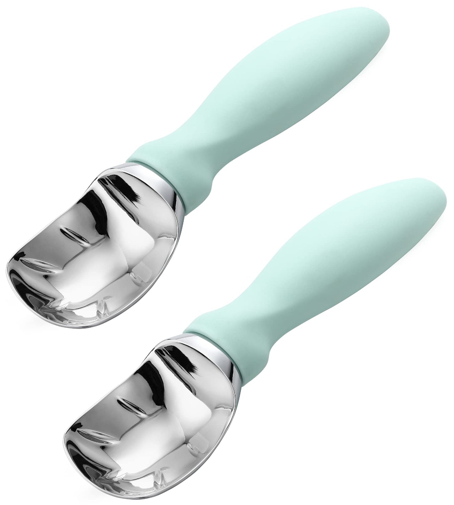 Spring Chef Heavy Duty Ice Cream Scoop with Comfortable Handle - Professional Ice Cream Scooper for Gelato, Sorbet, Cookie Dough, Melon, Frozen Yogurt - Dishwasher Safe Metal Kitchen Tool - Black