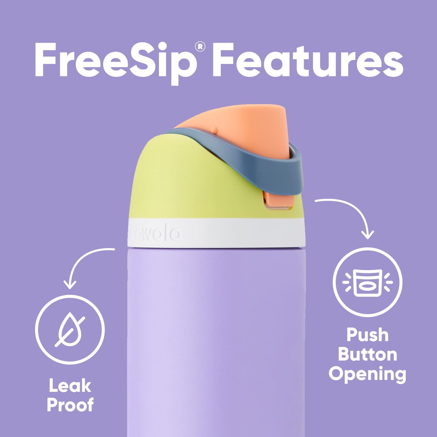 FreeSip Insulated Stainless Steel Water Bottle with Straw for Sports, Travel, and School BPA-Free Sports Water Bottle, 40 oz, Iced Breeze