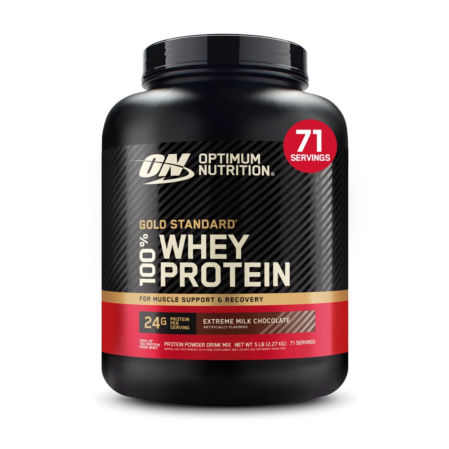 Optimum Nutrition Gold Standard 100% Whey Protein Powder, Double Rich Chocolate, 2 Pound (Packaging May Vary)