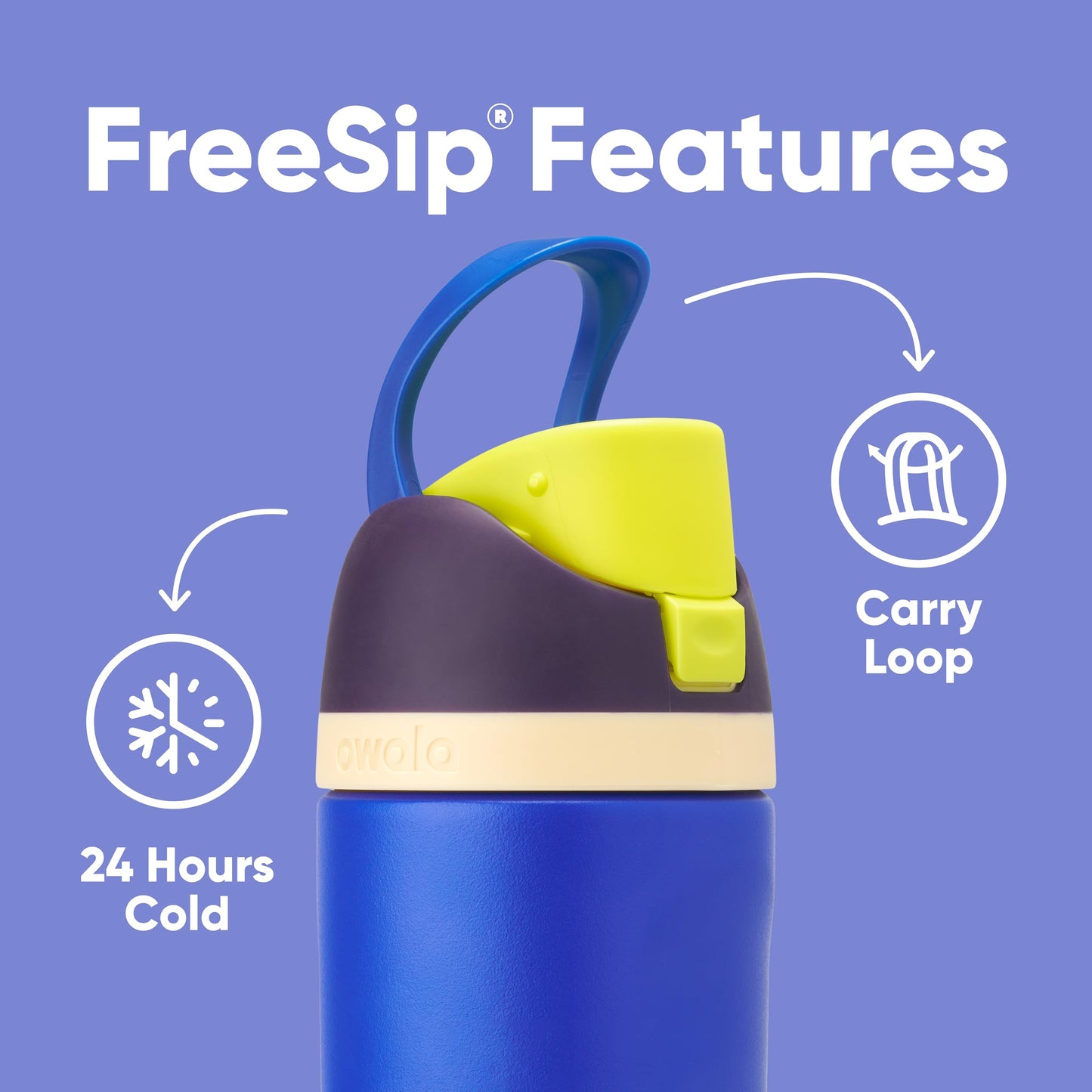 FreeSip Insulated Stainless Steel Water Bottle with Straw for Sports, Travel, and School BPA-Free Sports Water Bottle, 40 oz, Iced Breeze