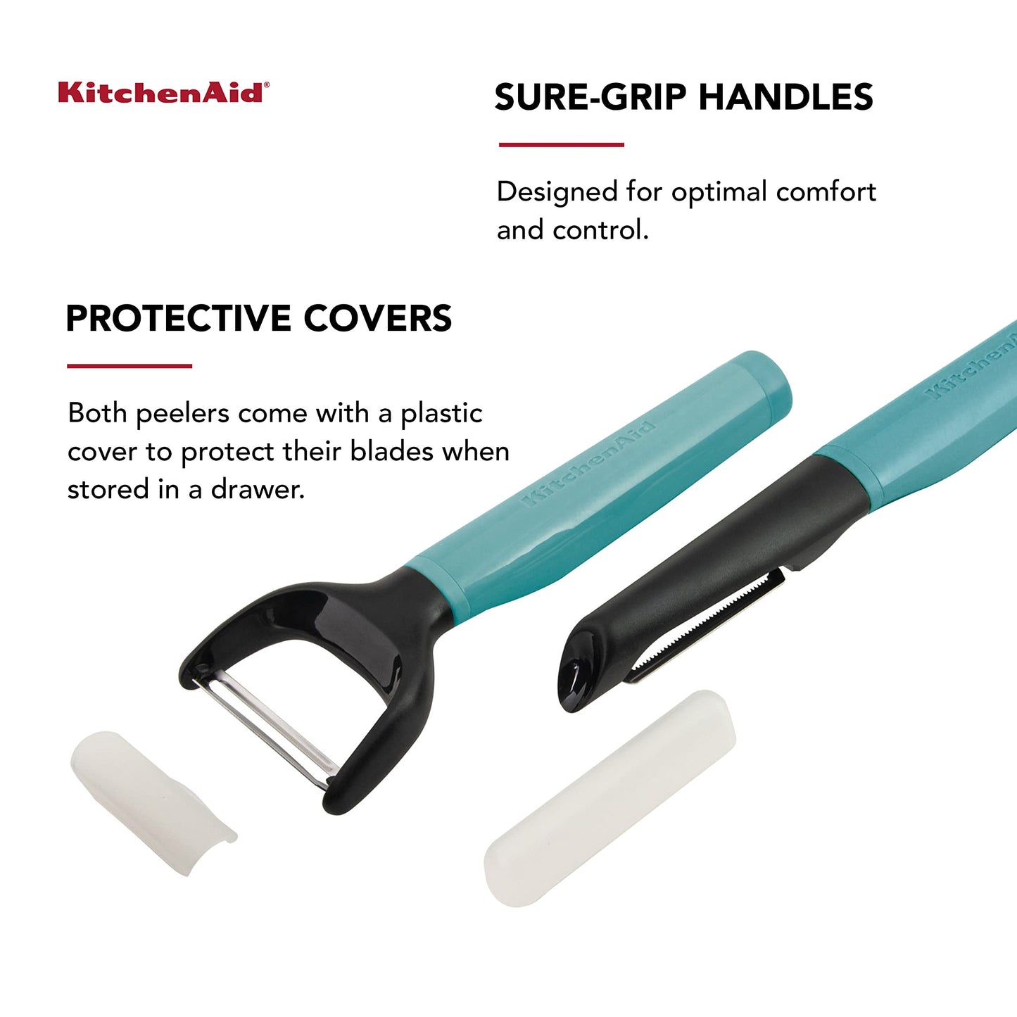 KitchenAid Universal Euro Y Peeler, Set Of 2, Aqua