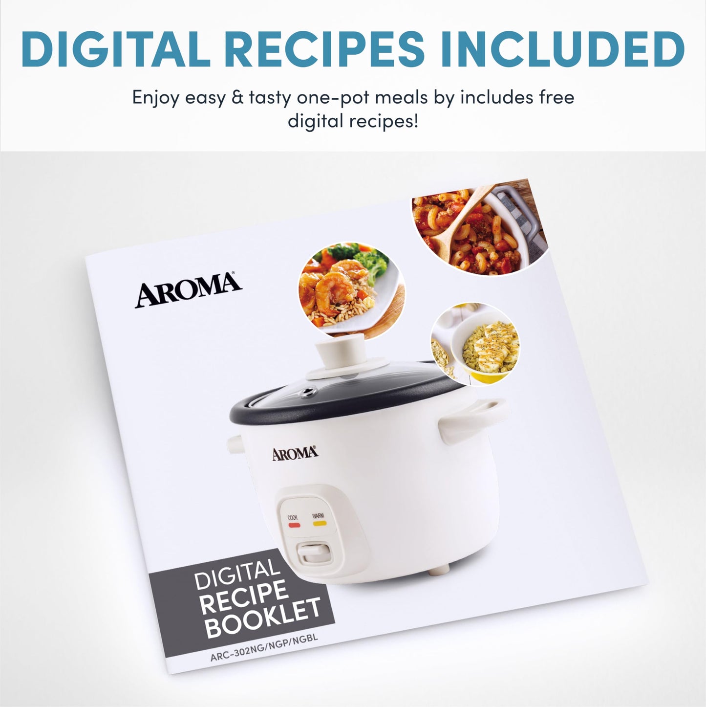 Aroma Housewares 4-Cups (Cooked) / 1Qt. Rice & Grain Cooker (ARC-302NGBL), Blue