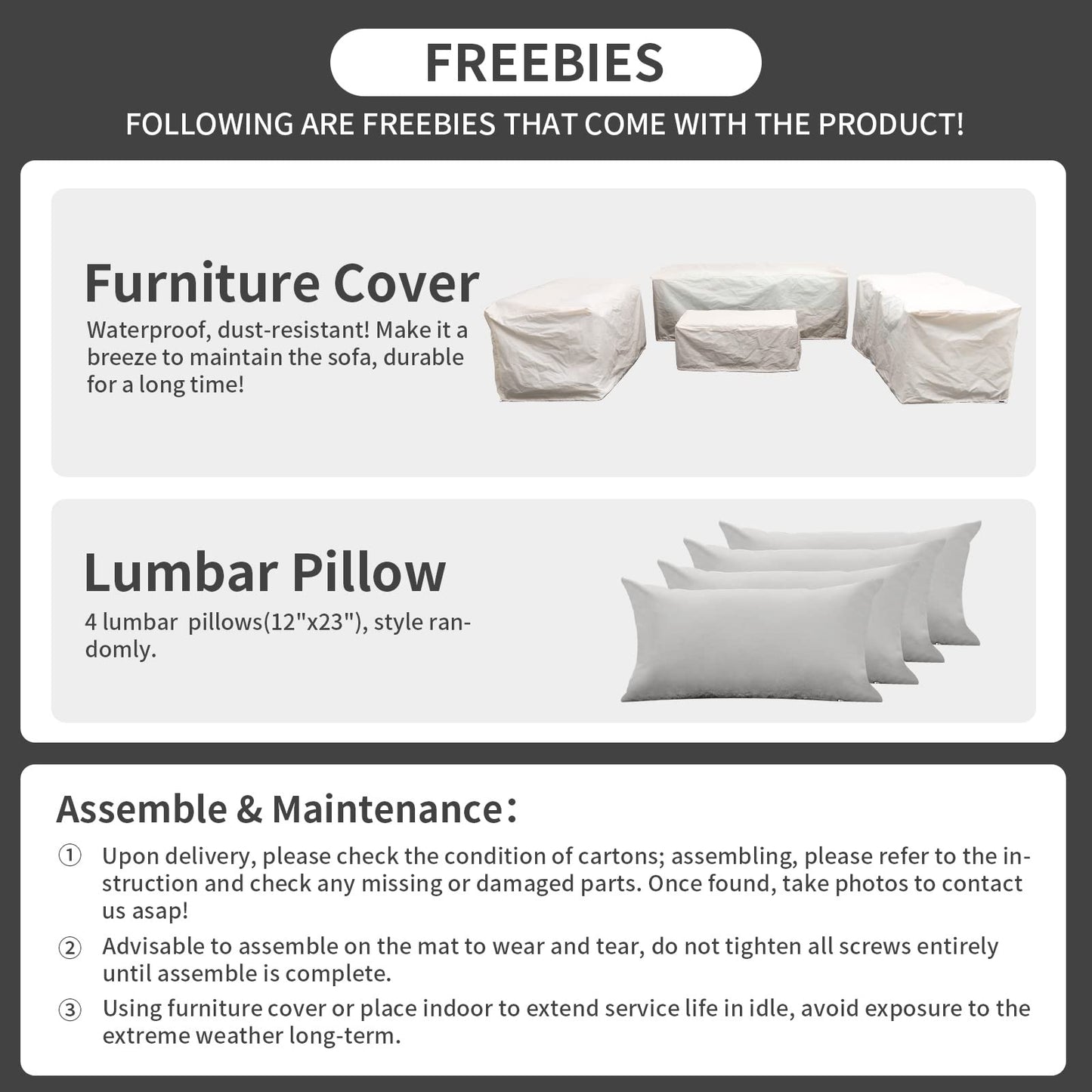 Rattaner 5 Pcs Outdoor Furniture Sets Patio Furniture Set with 45" Fire Pit Patio Couch Outdoor Chairs 60000 BTU Steel Propane Fire Pit Table No-Slip Cushions and Waterproof Covers, Light Grey