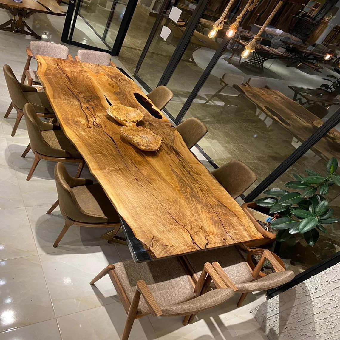 Sophisticated Live Edge Dining Table Living Room Table Coffee Table Hallway Table Conference Table Home Office Table Side Table End Table Center Table Home Décor (Without Stand, 108 x 36 Inches)