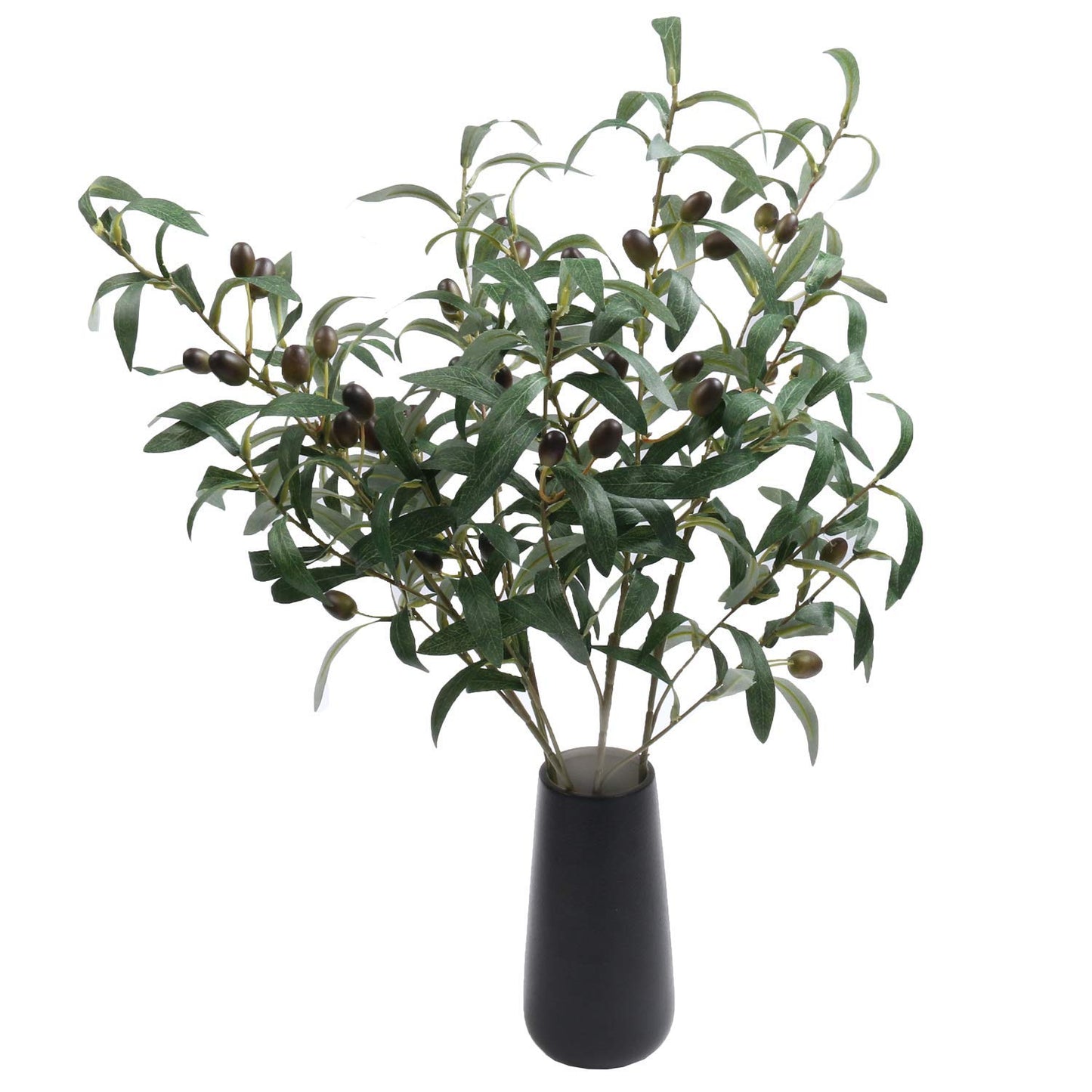 SHACOS 4 PCS 28 inch Artificial Olive Branches Greenery Stems for Vases Olive Stems with Olives Faux Olive Tree Branch for Home Wedding Shop Office Garden Decor DIY Floral Crafts